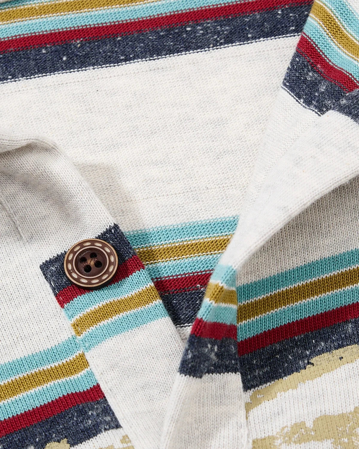 Omygoods Retro Graphic Layered Polo T-Shirt