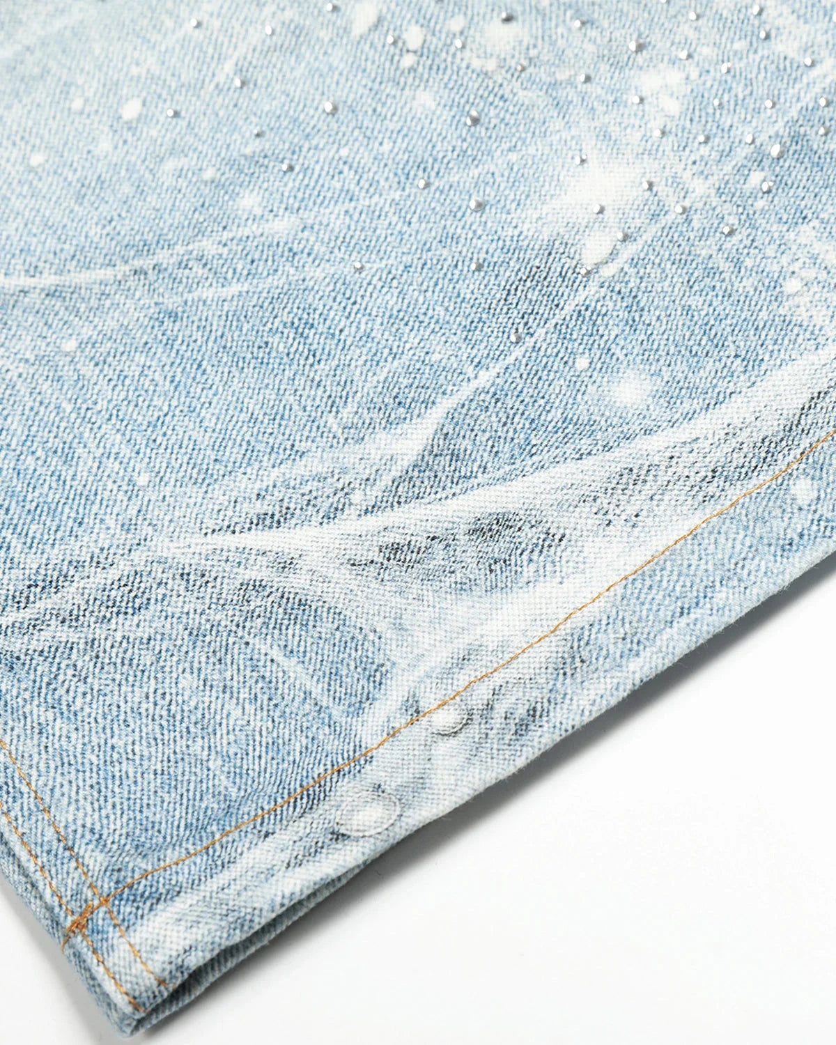 Omygoods Rhinestone Lightning Baggy Barrel Jeans