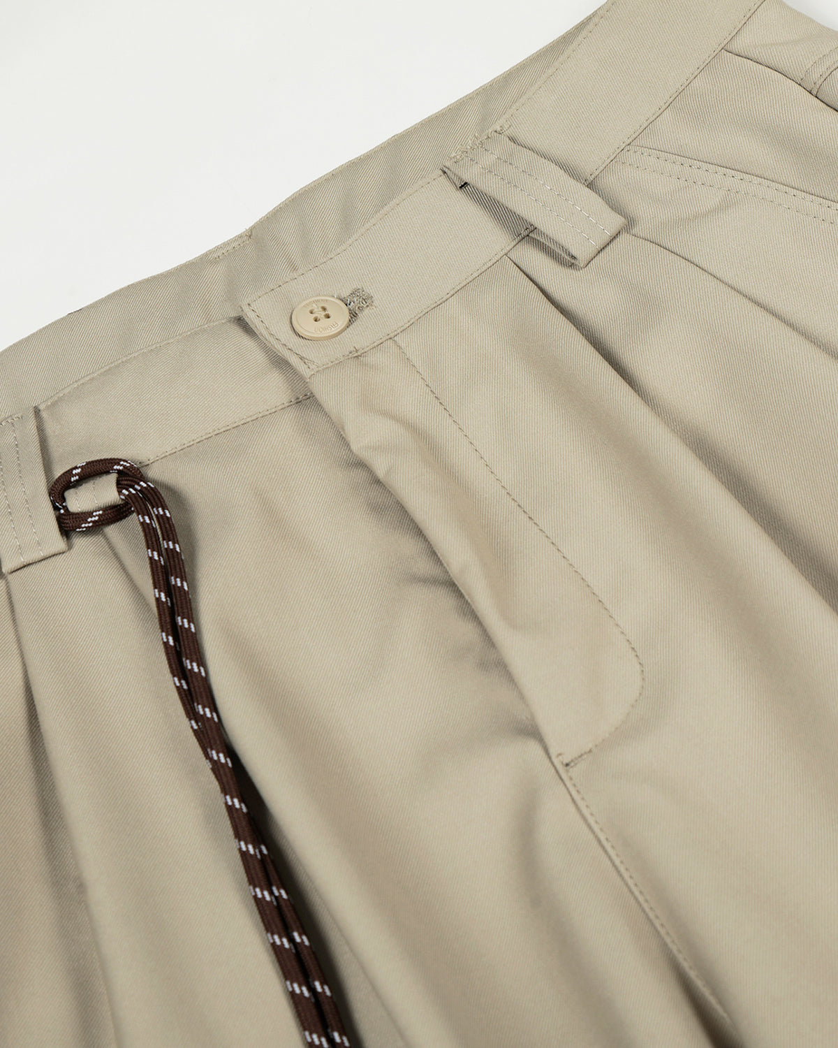 Omygoods Rope Belt Wide Leg Tailored Pants