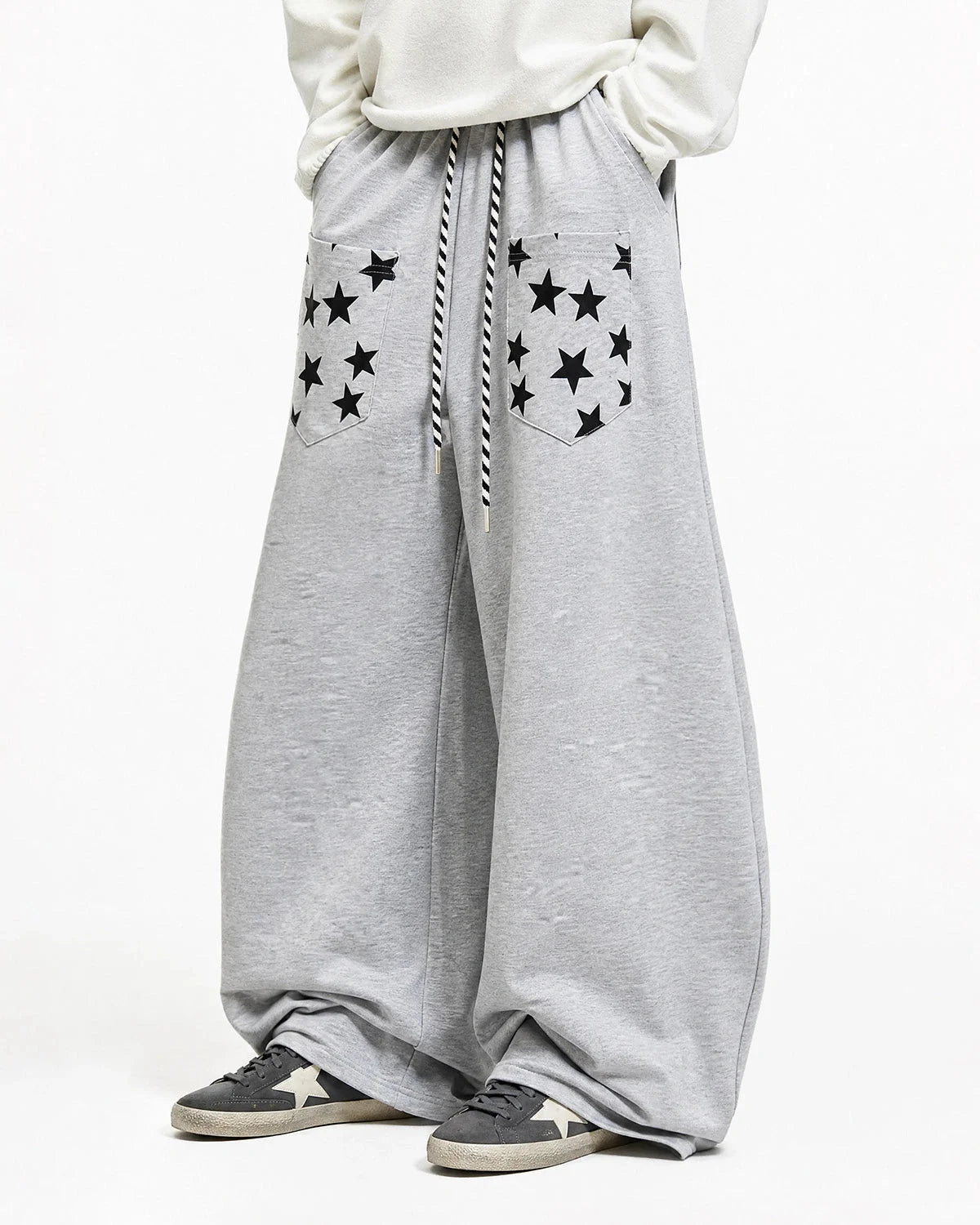Omygoods Star Graphic Barrel Sweatpants