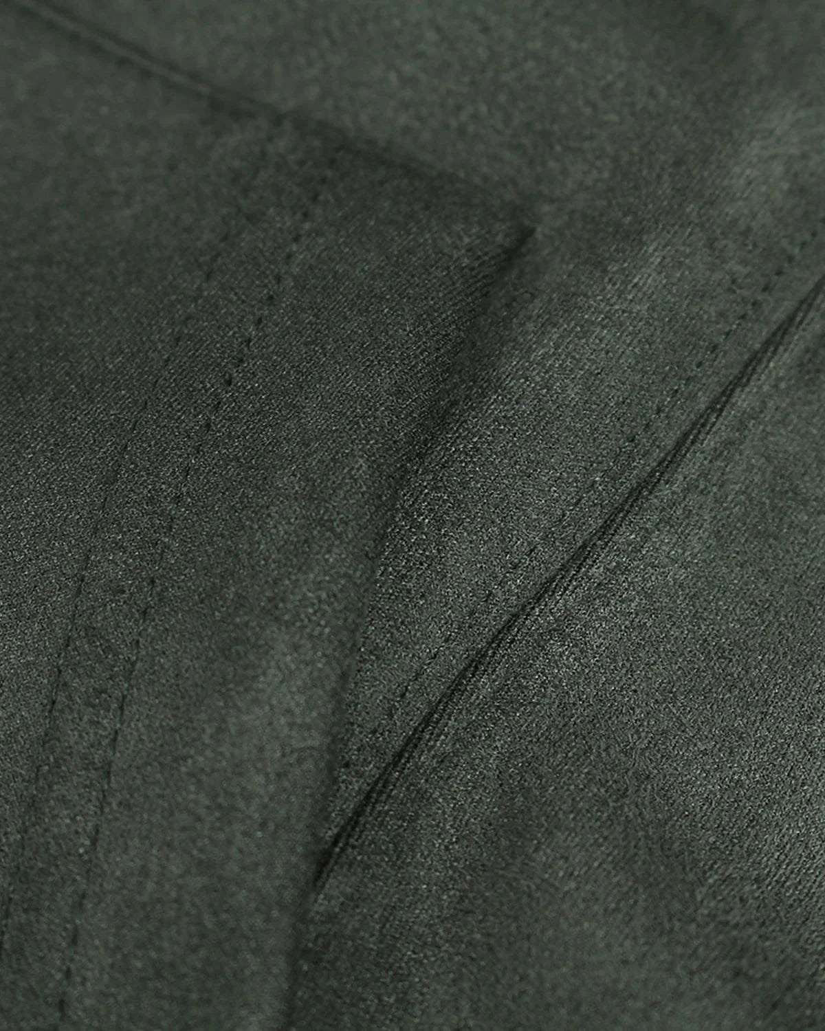 Omygoods Suede Patch Embroidery Zip Hoodie