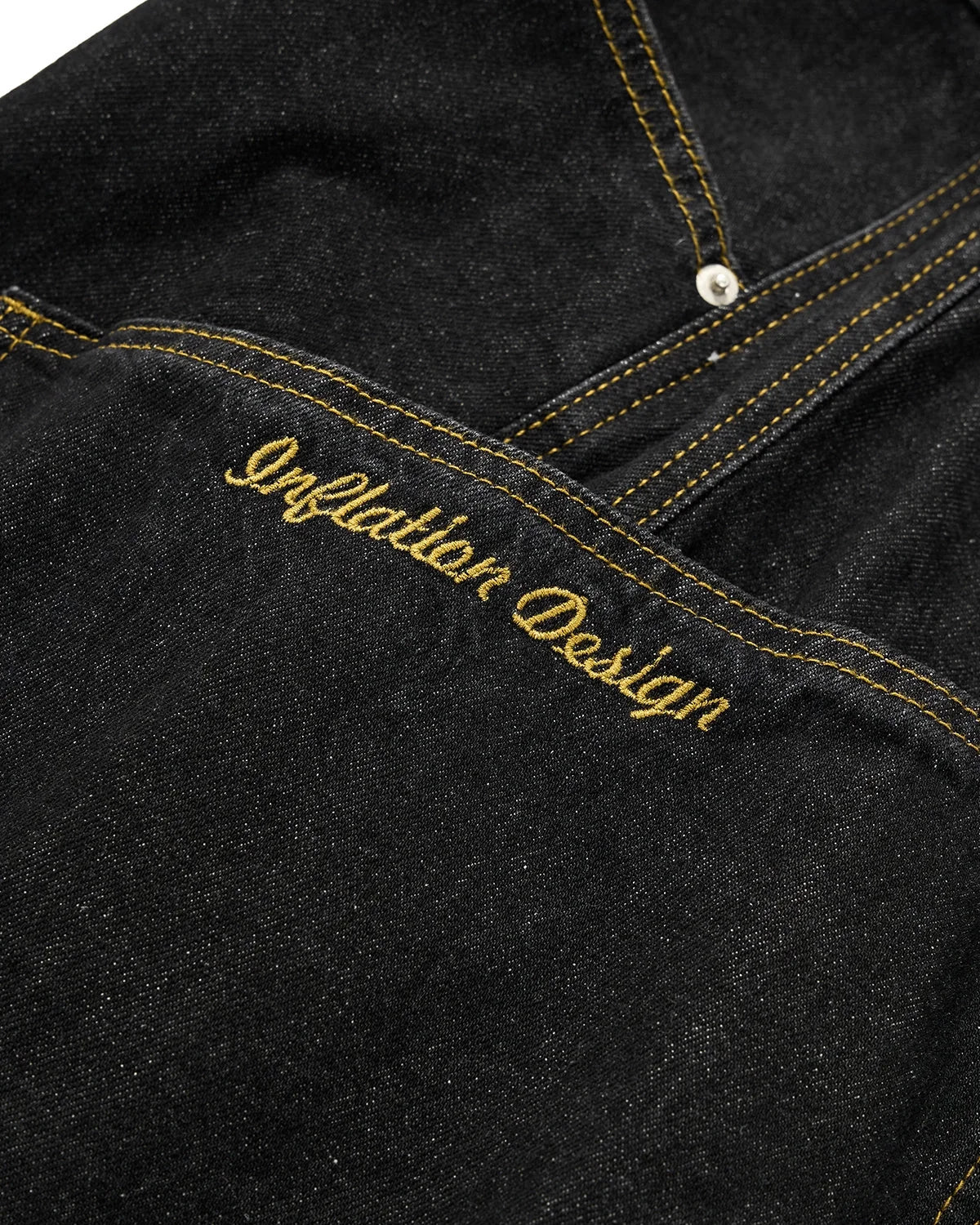Omygoods Super Raw Barrel Jeans