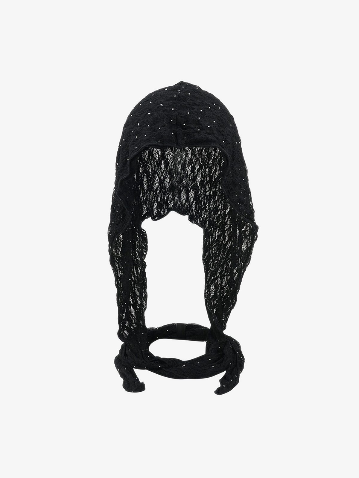 Omygoods Vintage Lace Hollow Crochet Long Strap Headscarf Hat