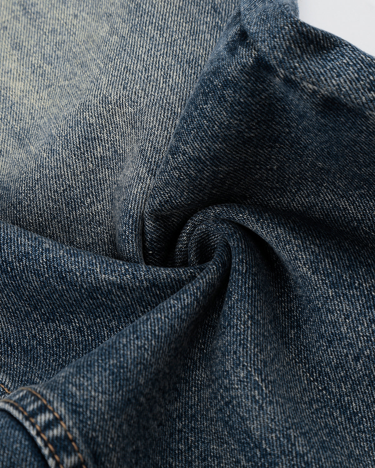 Omygoods Whisker Wash Distressed Baggy Jeans