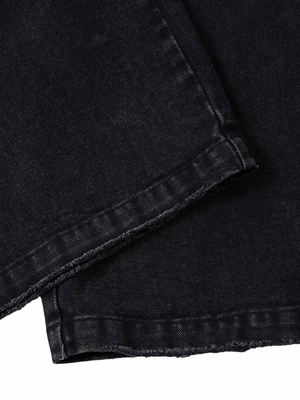 Omygoods Washed Distressed Multi-Pocket Cargo Jeans