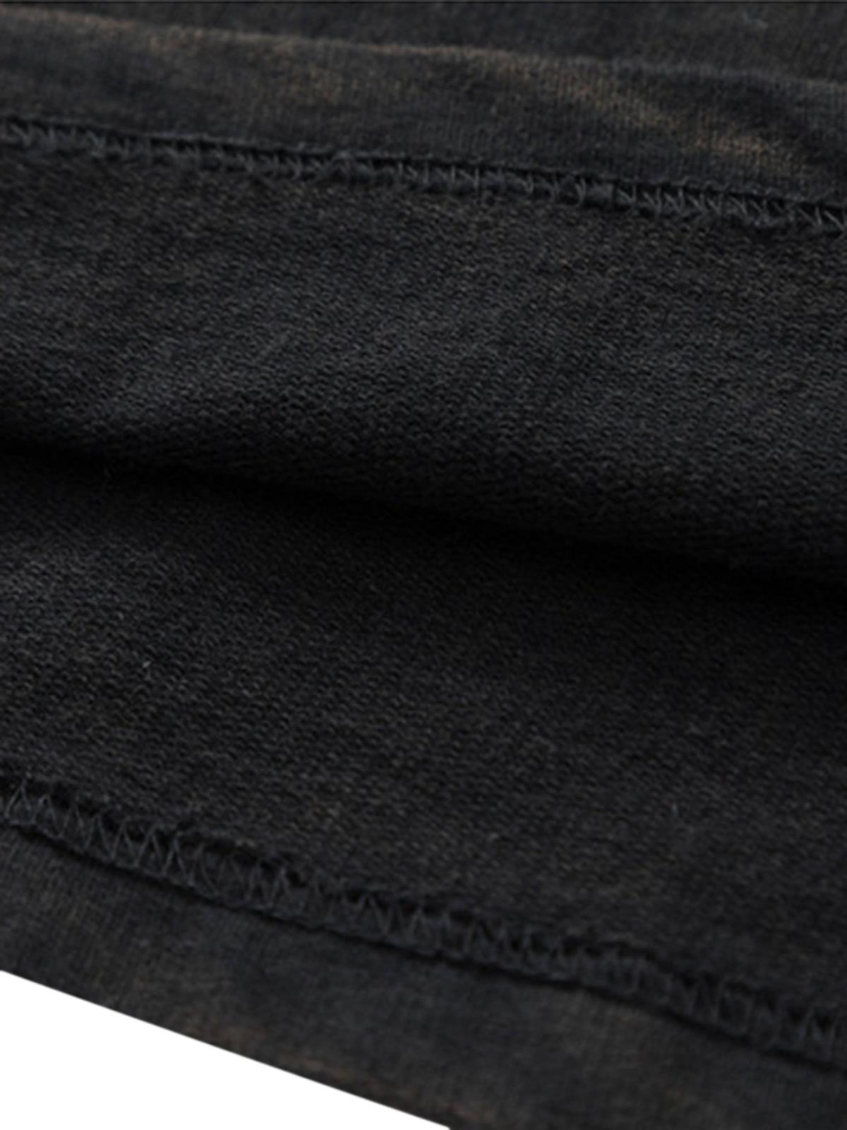 Omygoods Washed Hooded Cotton Undershirt