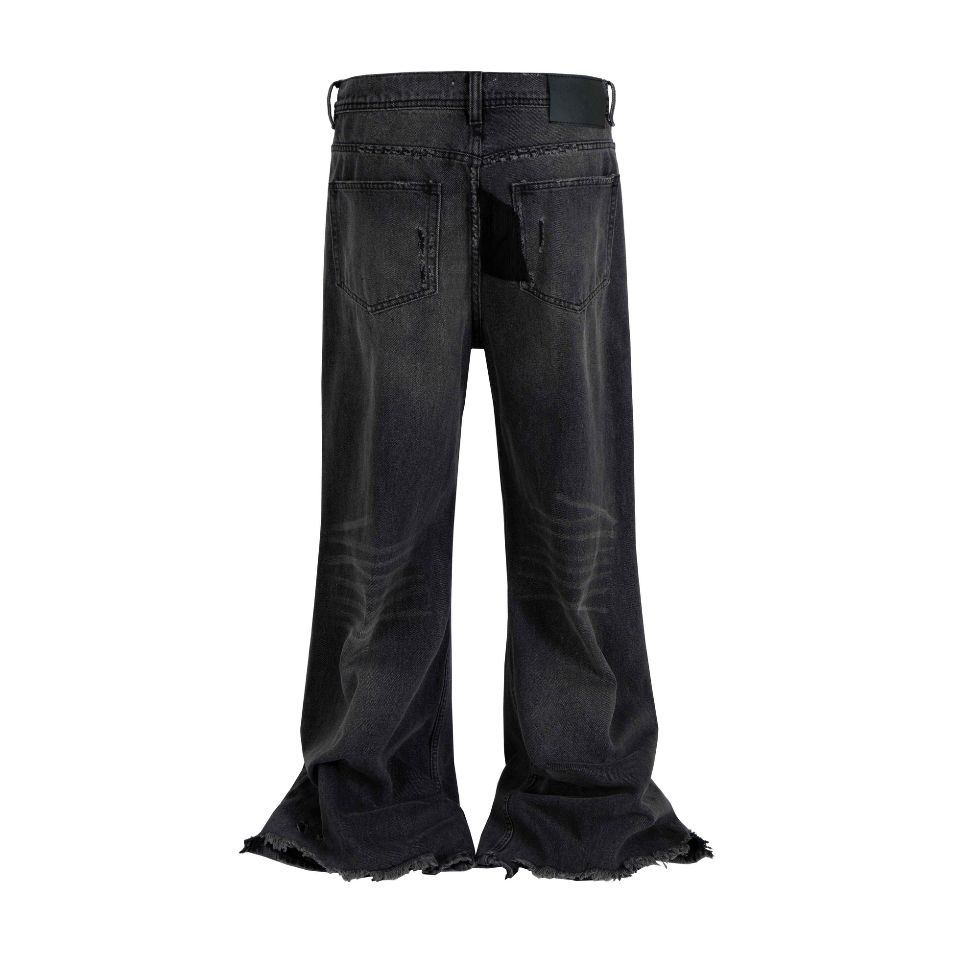 DARK PATCHWORK FLARE DENIM