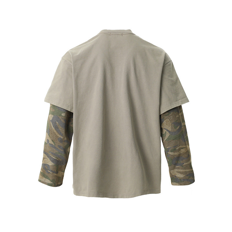 Distressed Camouflage | Two-Piece Graphic T-Shirt