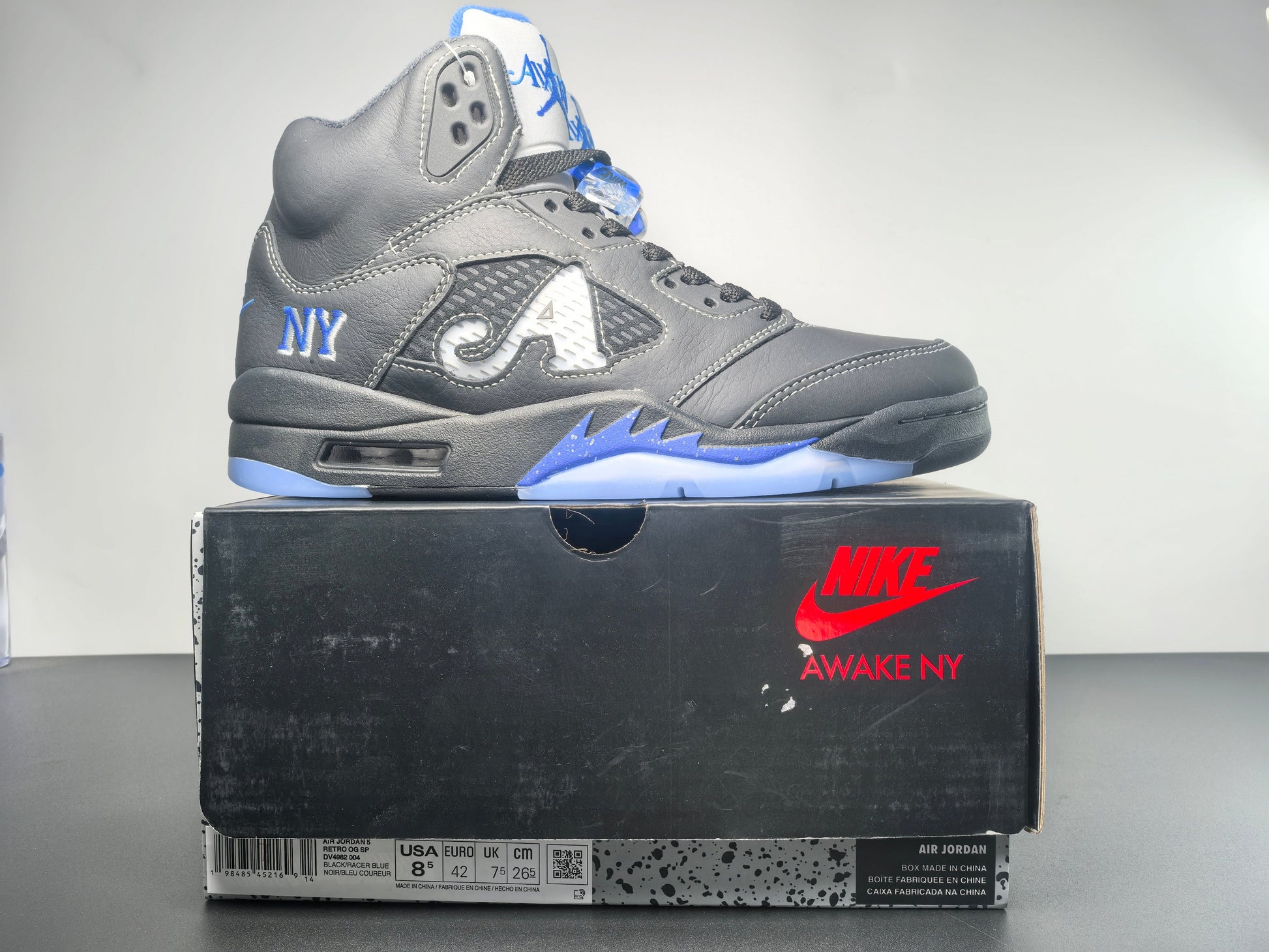 Awake NY x Air Jordan 5 "Black/Racer Blue" AIR JORDAN