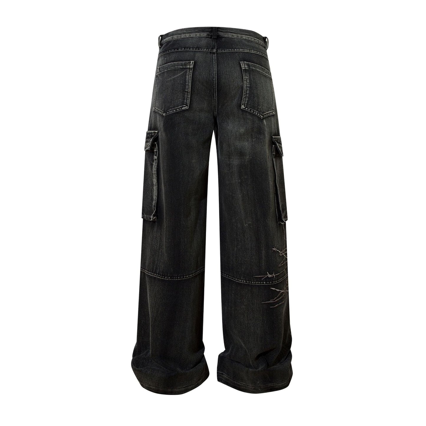 Barbed Wire Print | Baggy Jeans