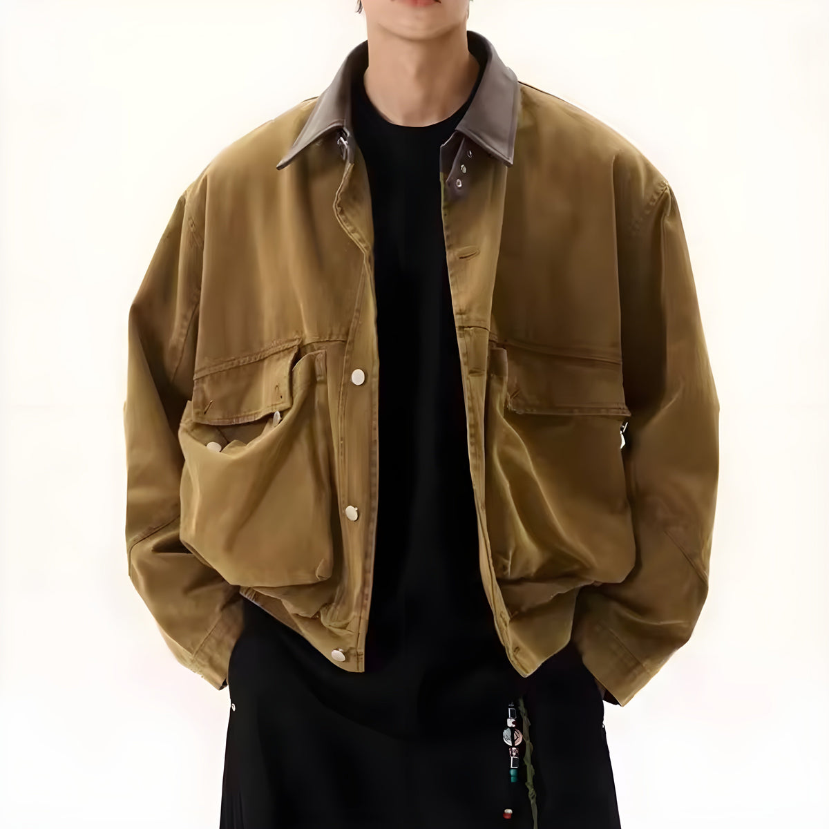 Buckle Collar Utility Jacket