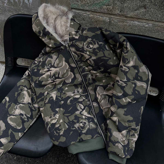 Camouflage Fur | Hooded Jacket