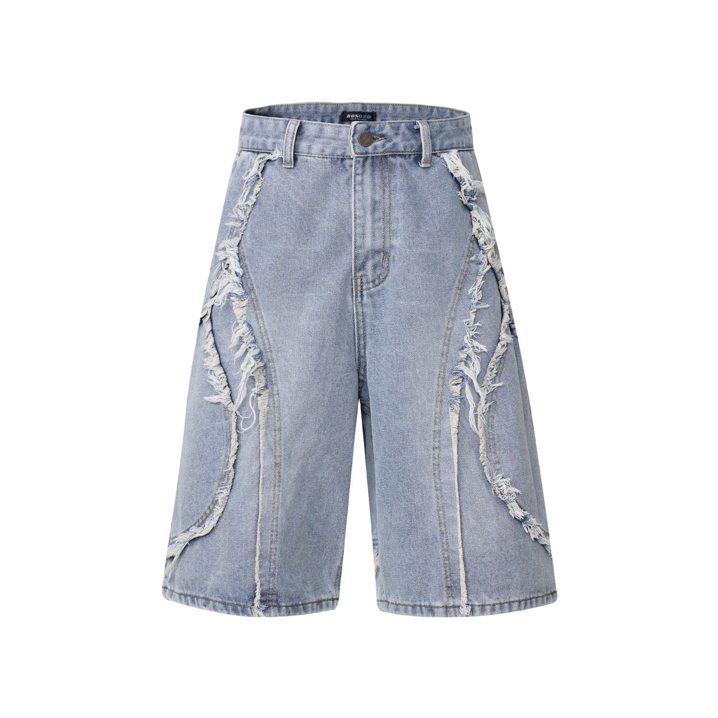High Street | Washed Distressed Denim Shorts