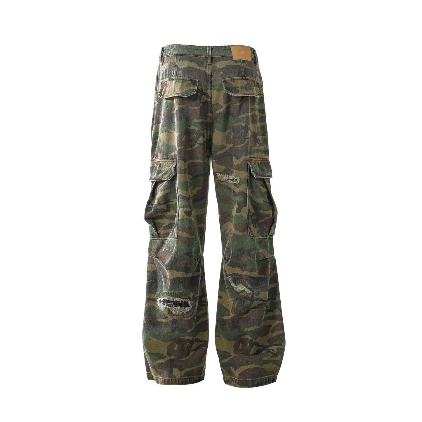 Ripped Camouflage Flared | Cargo Pants