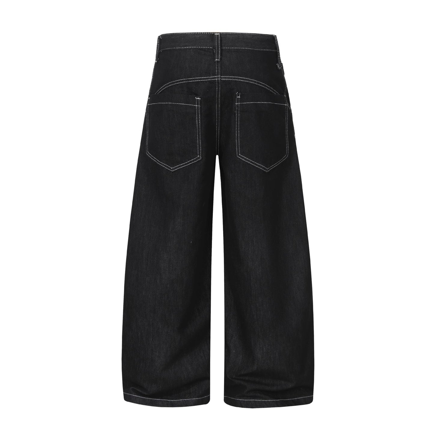 Metal Button Raw | Baggy Barrel Jeans