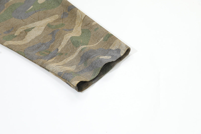 Distressed Camouflage | Two-Piece Graphic T-Shirt