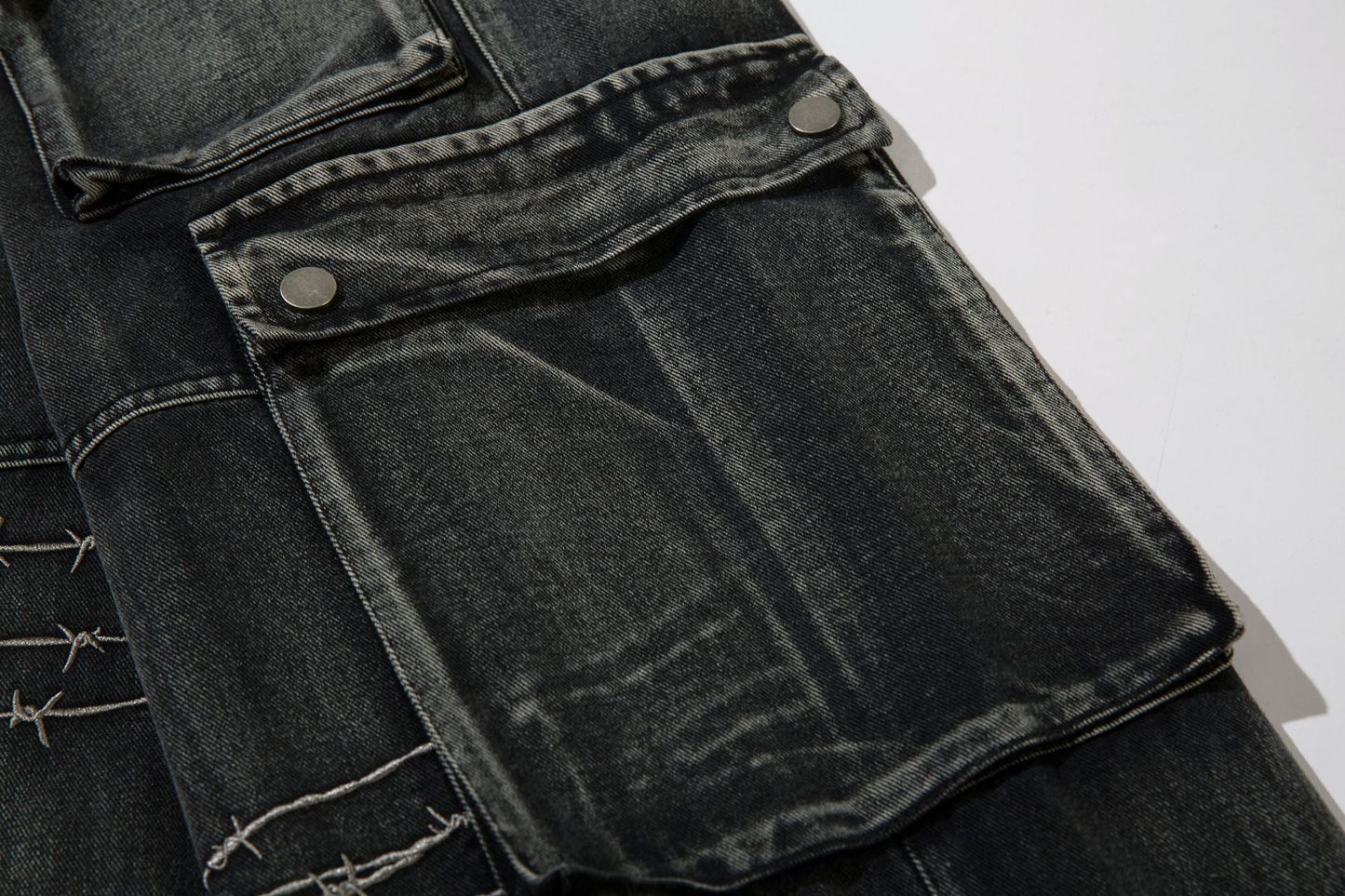 Barbed Wire Print | Baggy Jeans