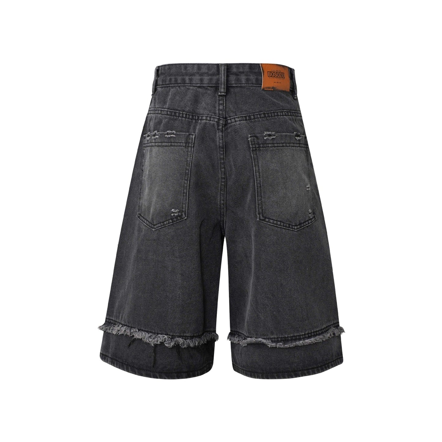 High Street | Washed Distressed Denim Shorts