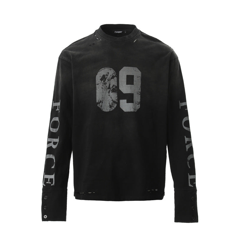 09 | Distressed Long Sleeve T-Shirt - OMYGOODS