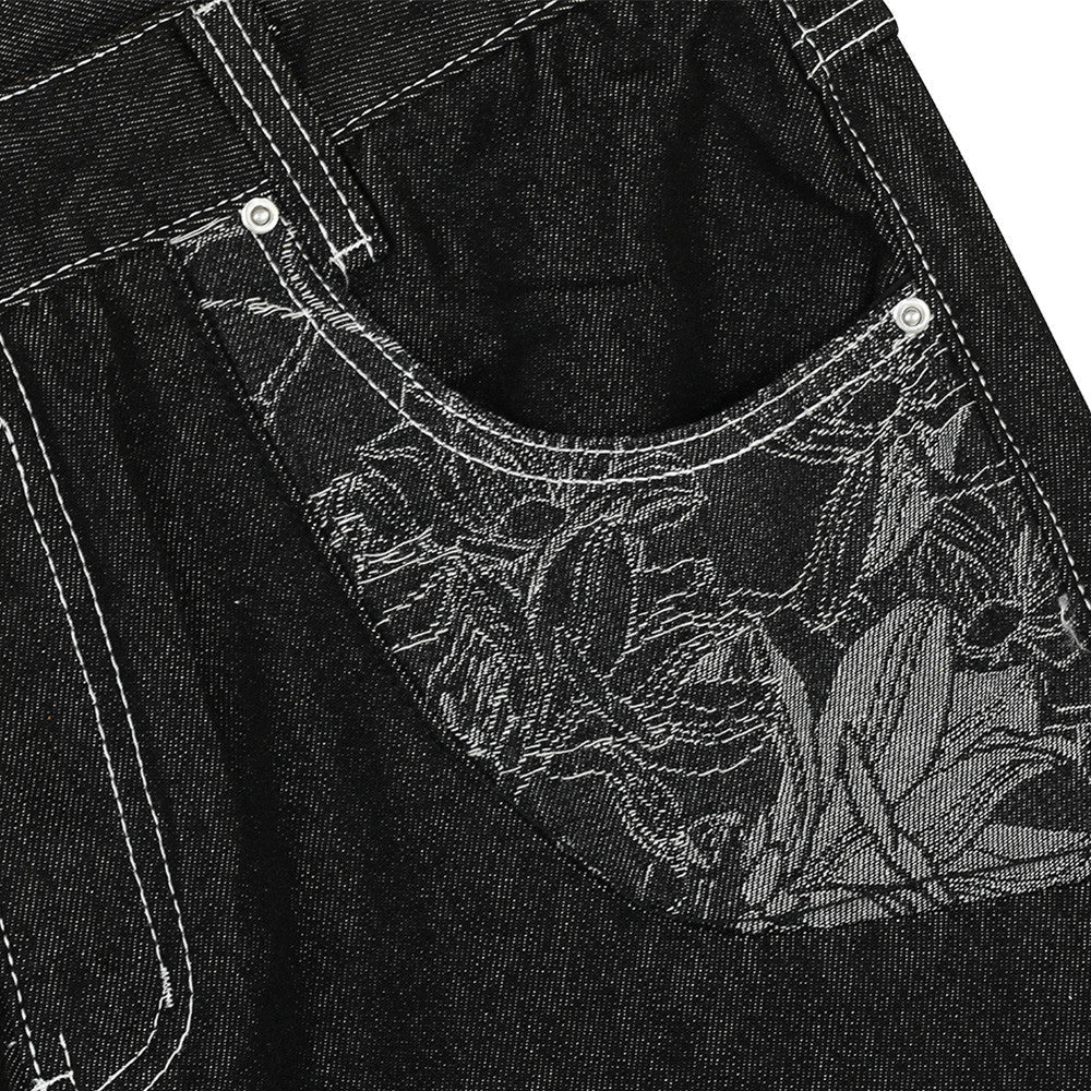 High Street Embroidery | Hip-Hop Jeans