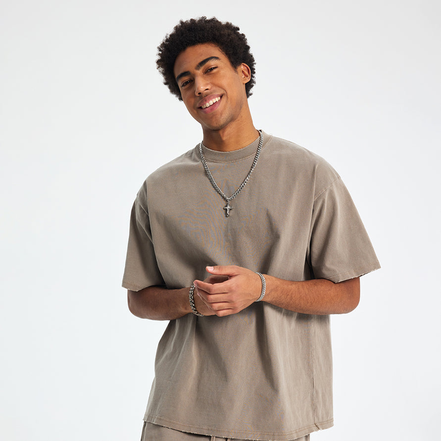 Washed Edge Distressed | Basic T-Shirt