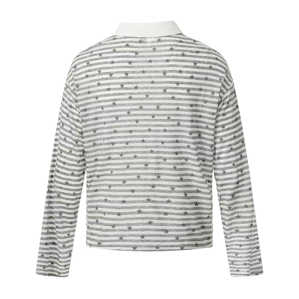 Striped Star Print Long Sleeve - OMYGOODS