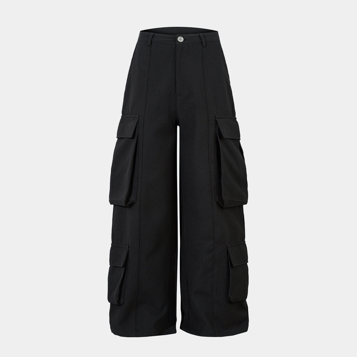 Unisex Multi-Pocket Wide Cargo Pants