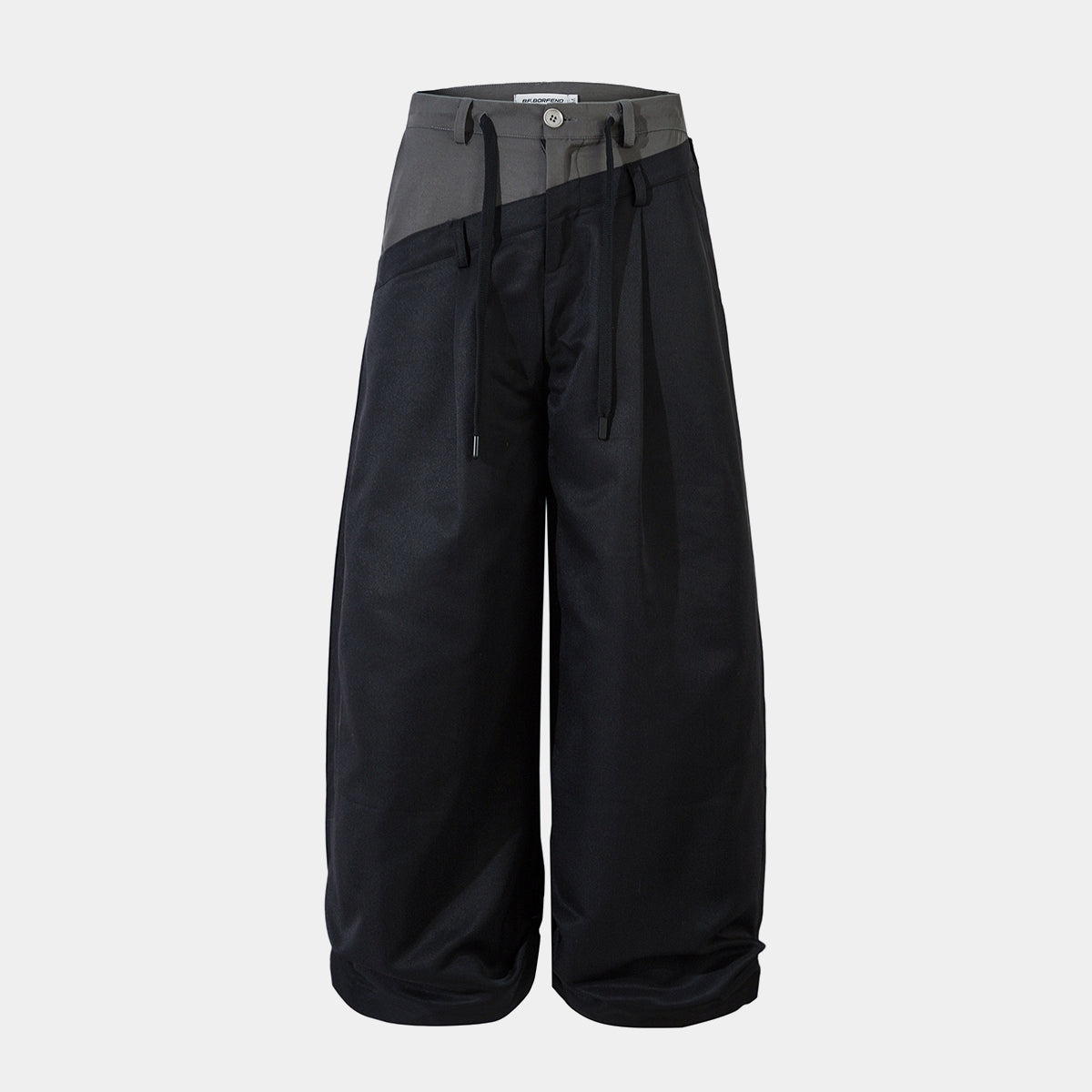 Men's Wide-Legged Black Trousers