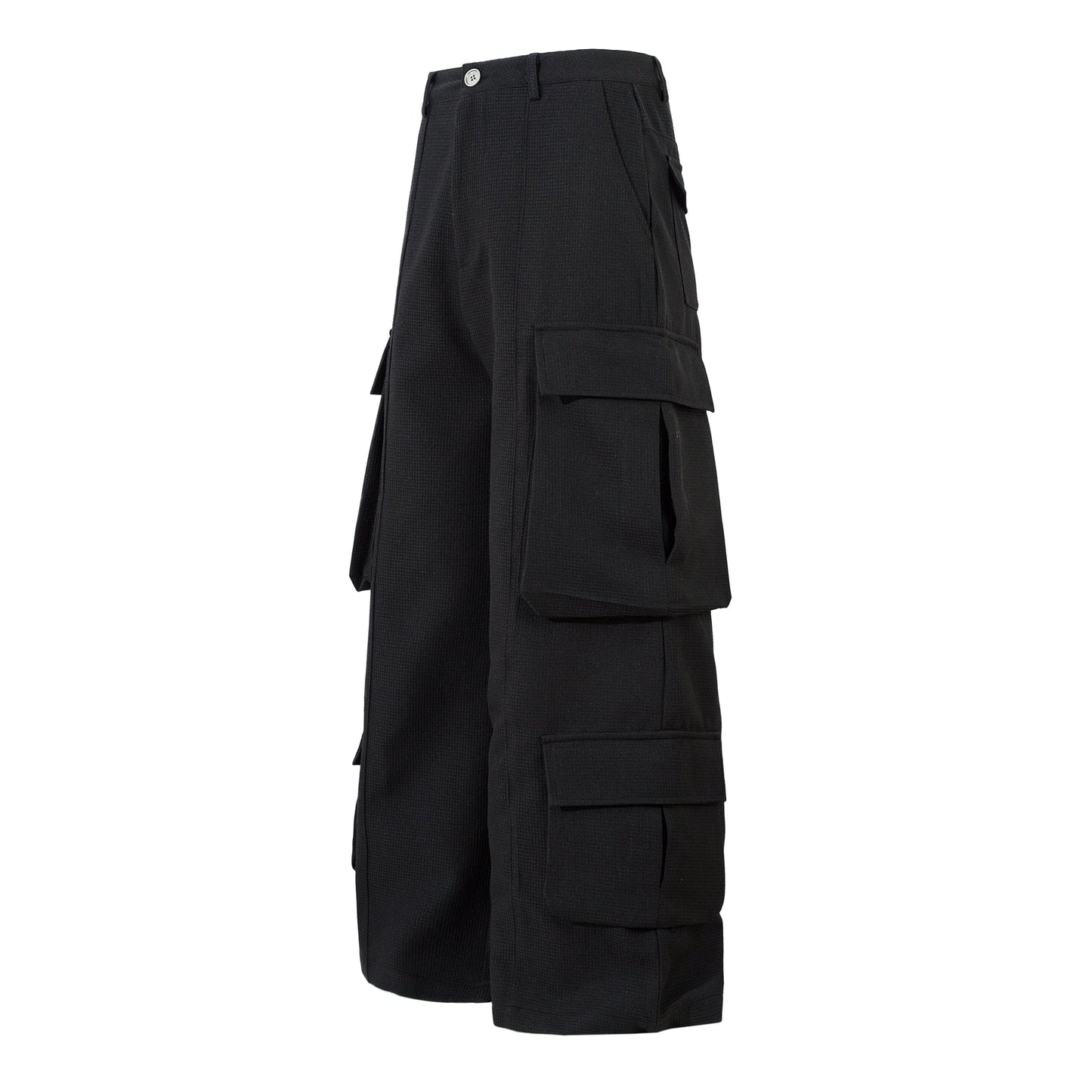 Unisex Multi-Pocket Wide Cargo Pants