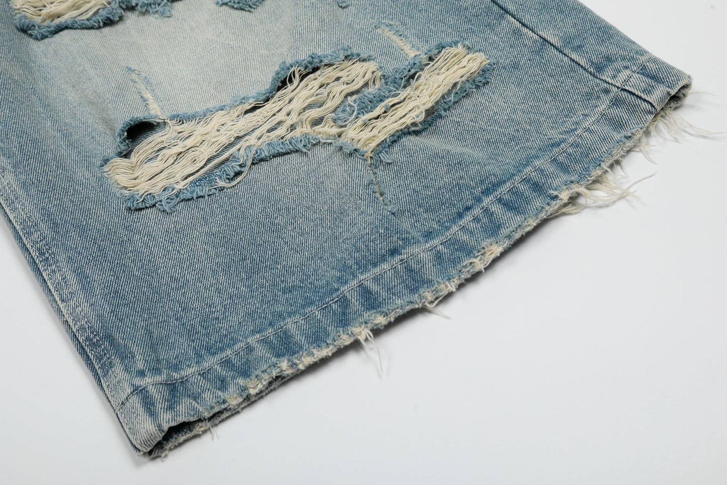 Ripped Washed | Wide-Leg Shorts