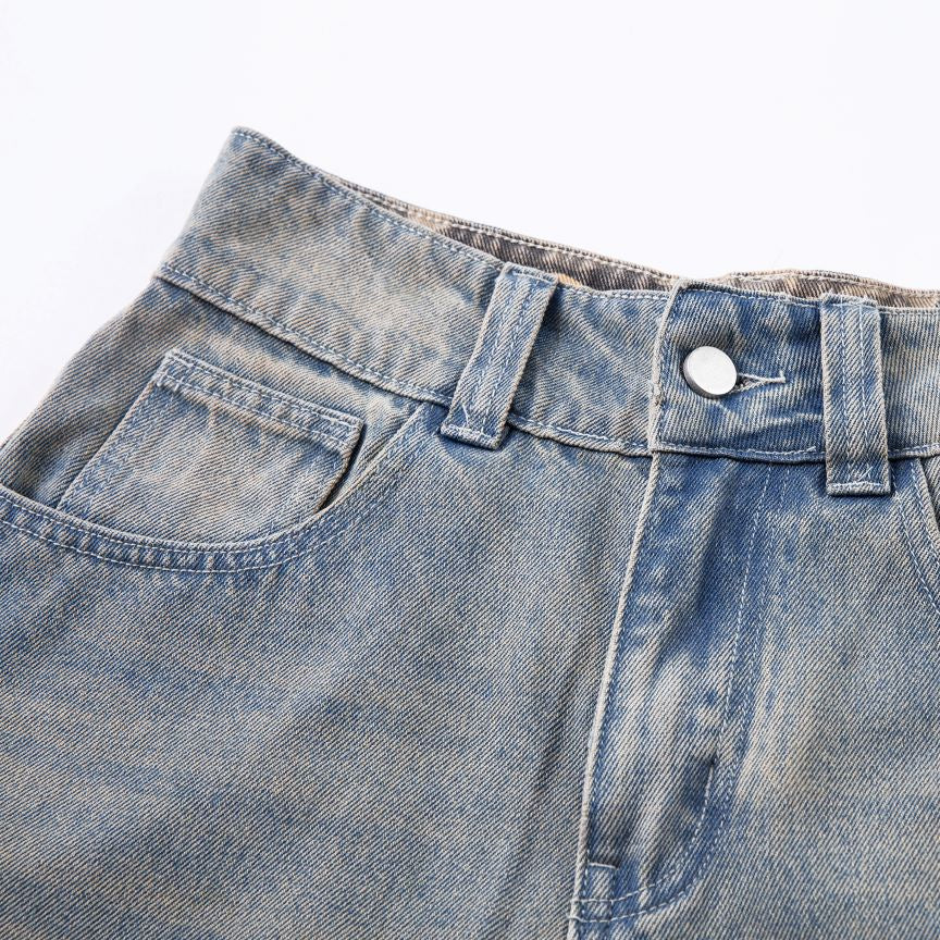 Star Patched Camo Baggy Jeans