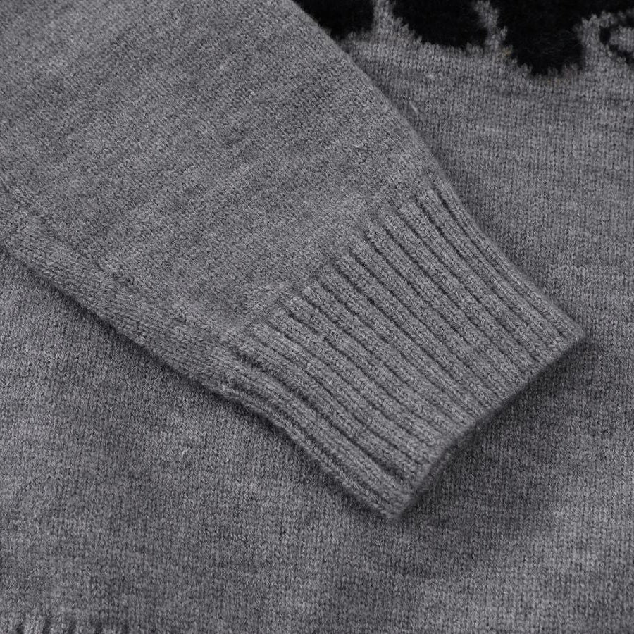 Fluffy Cat Off-Shoulder Sweater