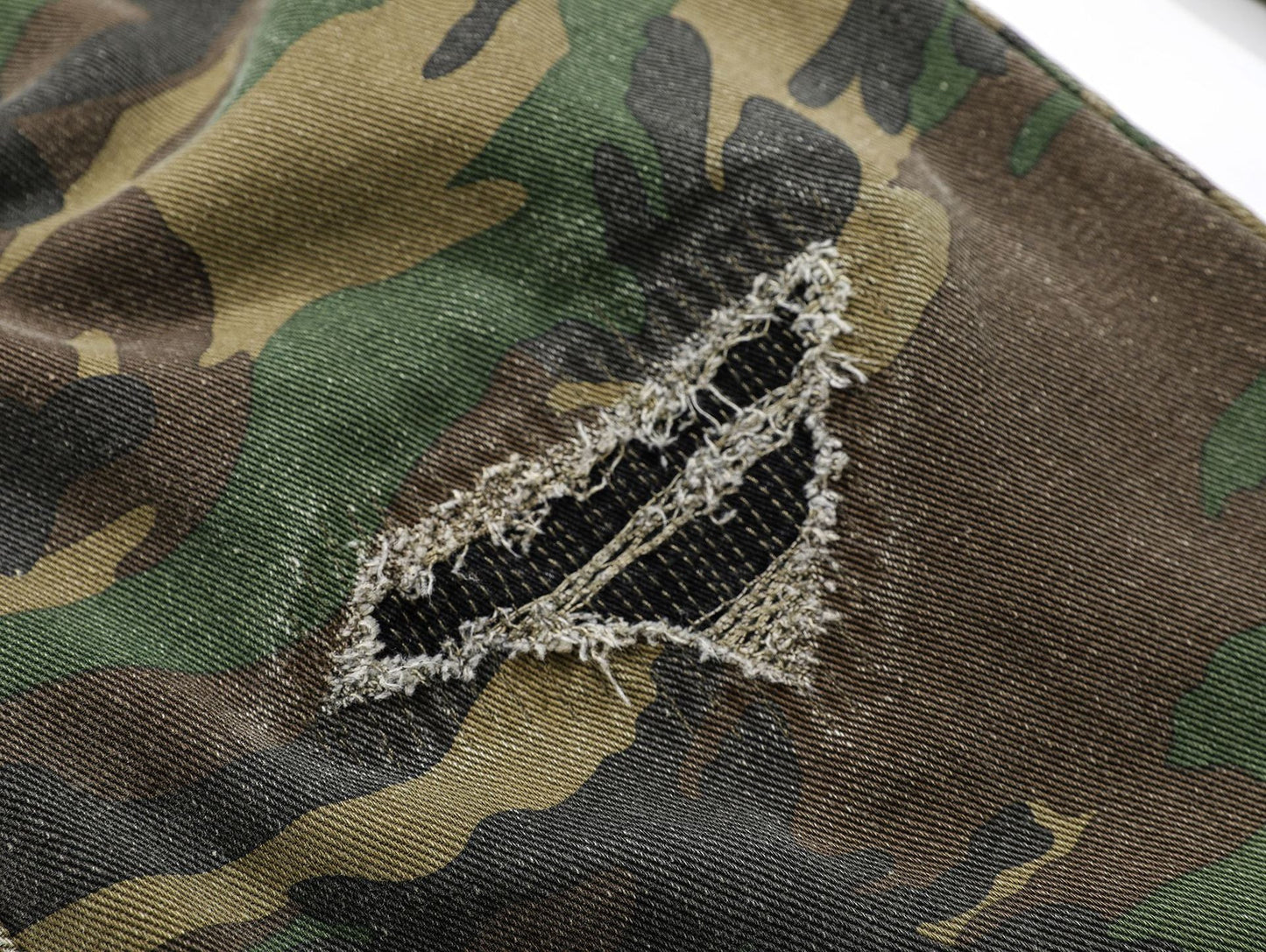 Ripped Camouflage Flared | Cargo Pants