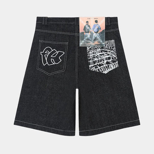 West Coast Graffiti Shorts | Chicano Hip-Hop Denim