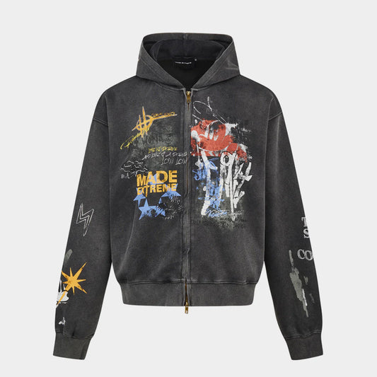 Grunge Graffiti | Full-Zip Hoodie
