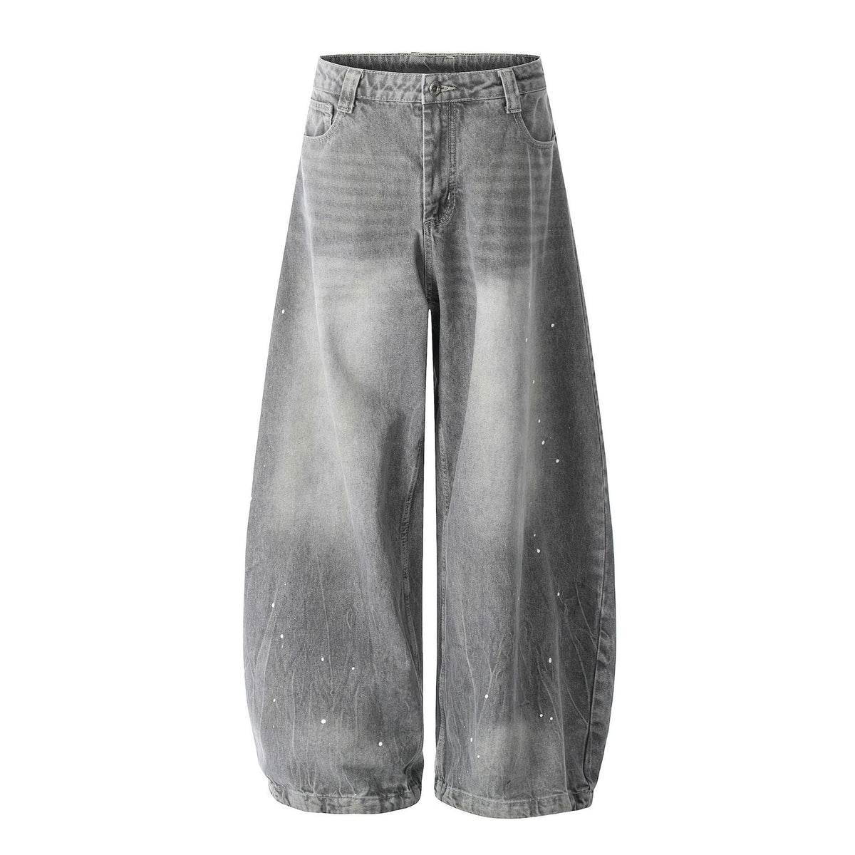 Ink-Splatter Wide-Leg Jeans - OMYGOODS