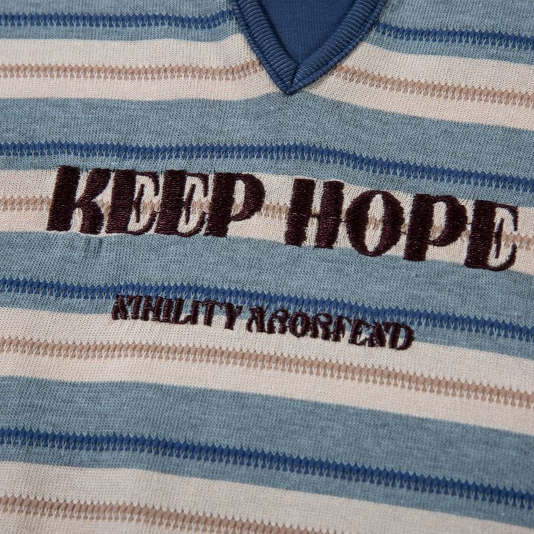 Keep Hope Stripe Polo T-shirt