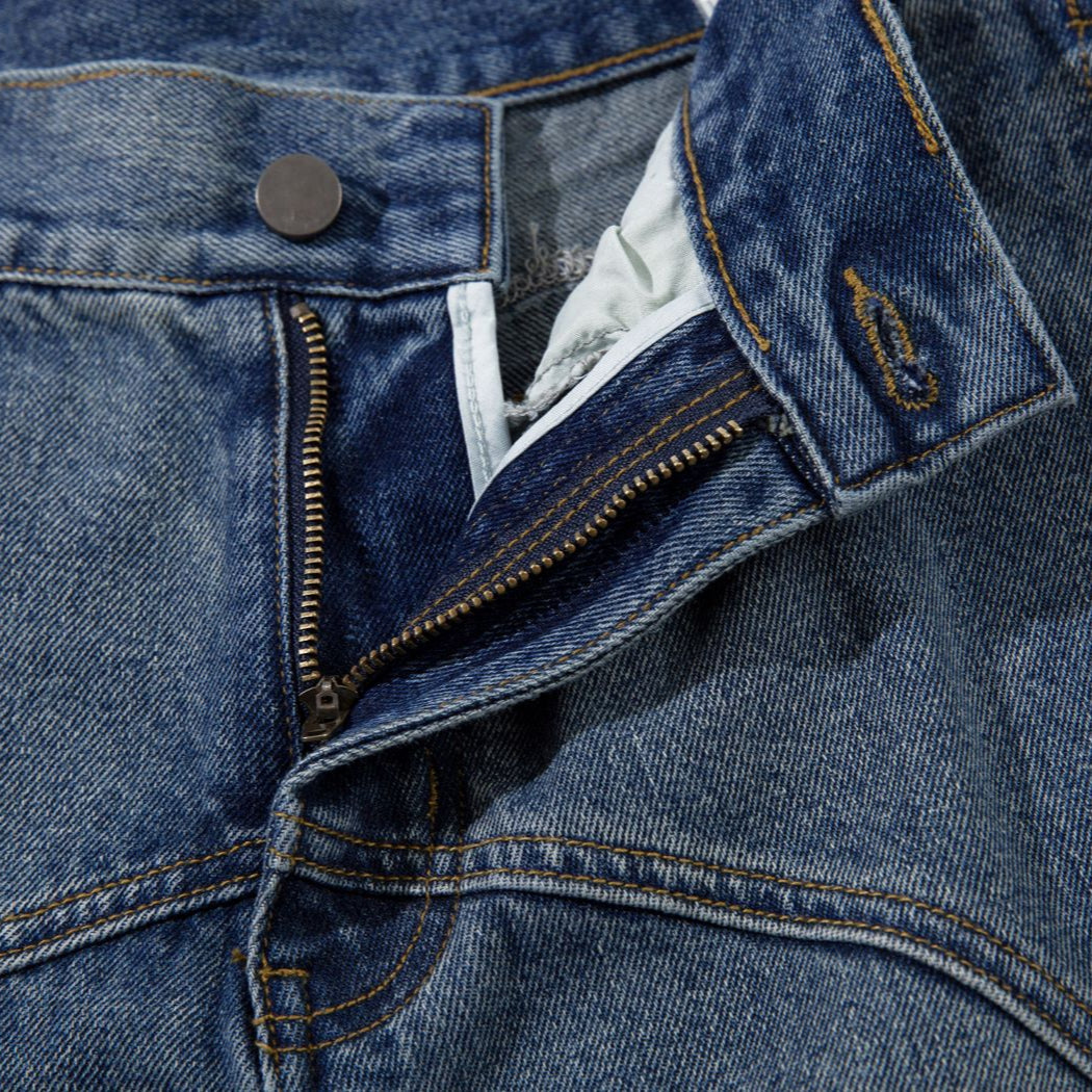 Arc Seam Wide Leg Jeans