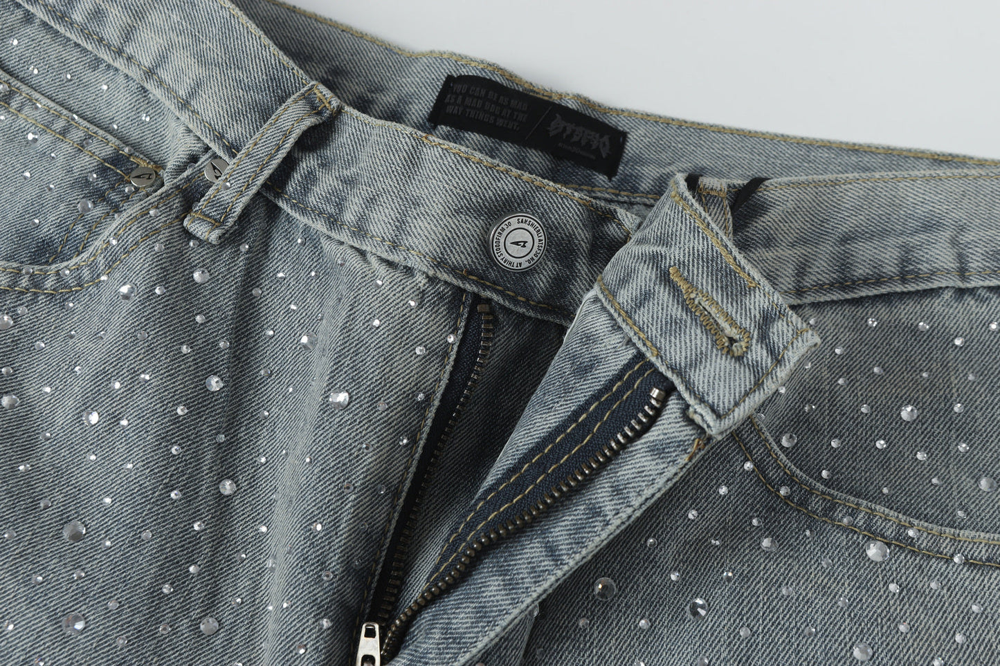 Sparkling Rhinestone | Denim jeans