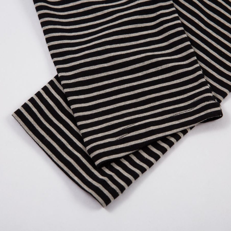 Contrast Trim Off-Shoulder Longsleeve Top