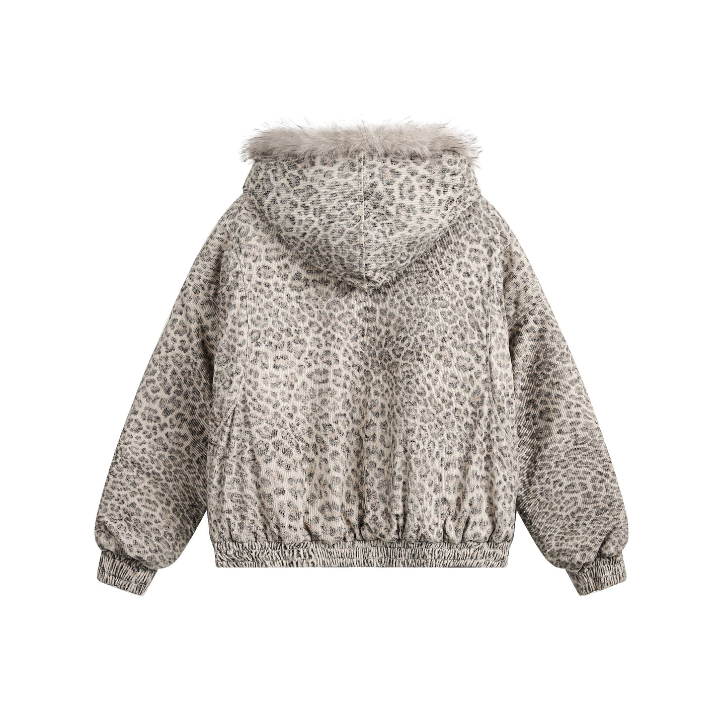 Leopard Patterned / Faux Fur Jacket