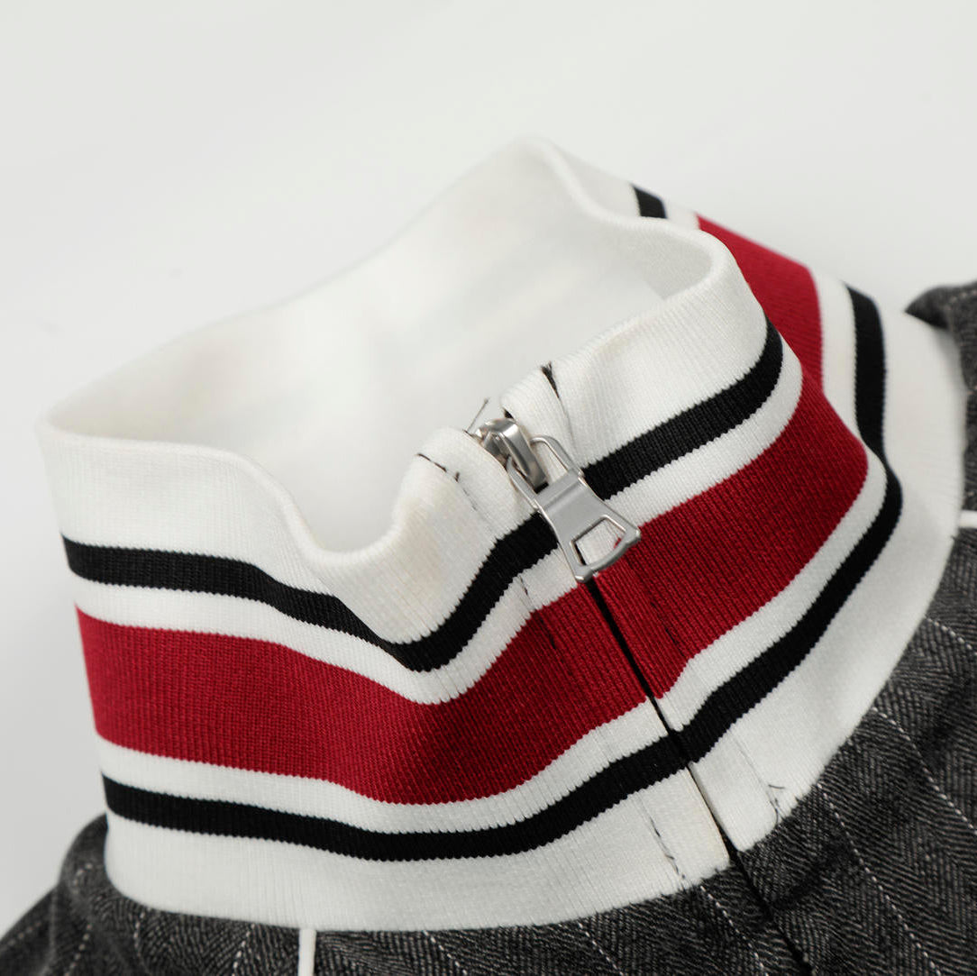 Varsity Pinstripe Track Jacket