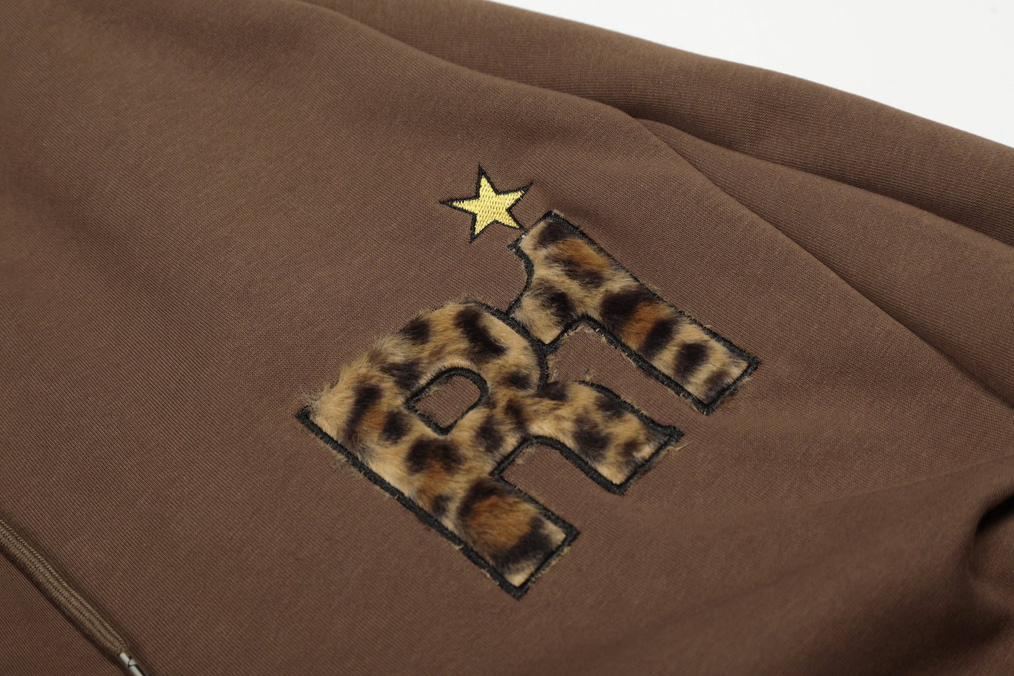 Faux-fur Leopard| Embroidery Barrel Pants