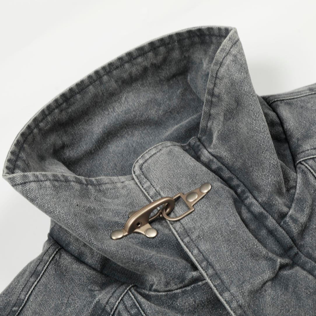 Ironclasp High-Neck Washed Jacket