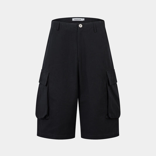 Black utility | cargo shorts