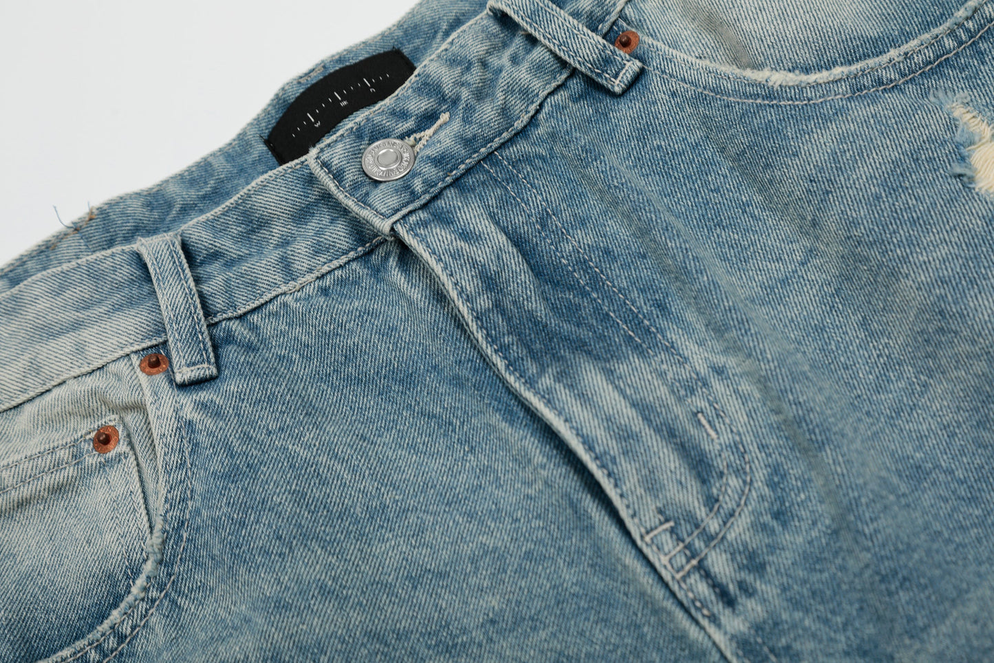 Ripped Washed | Wide-Leg Shorts