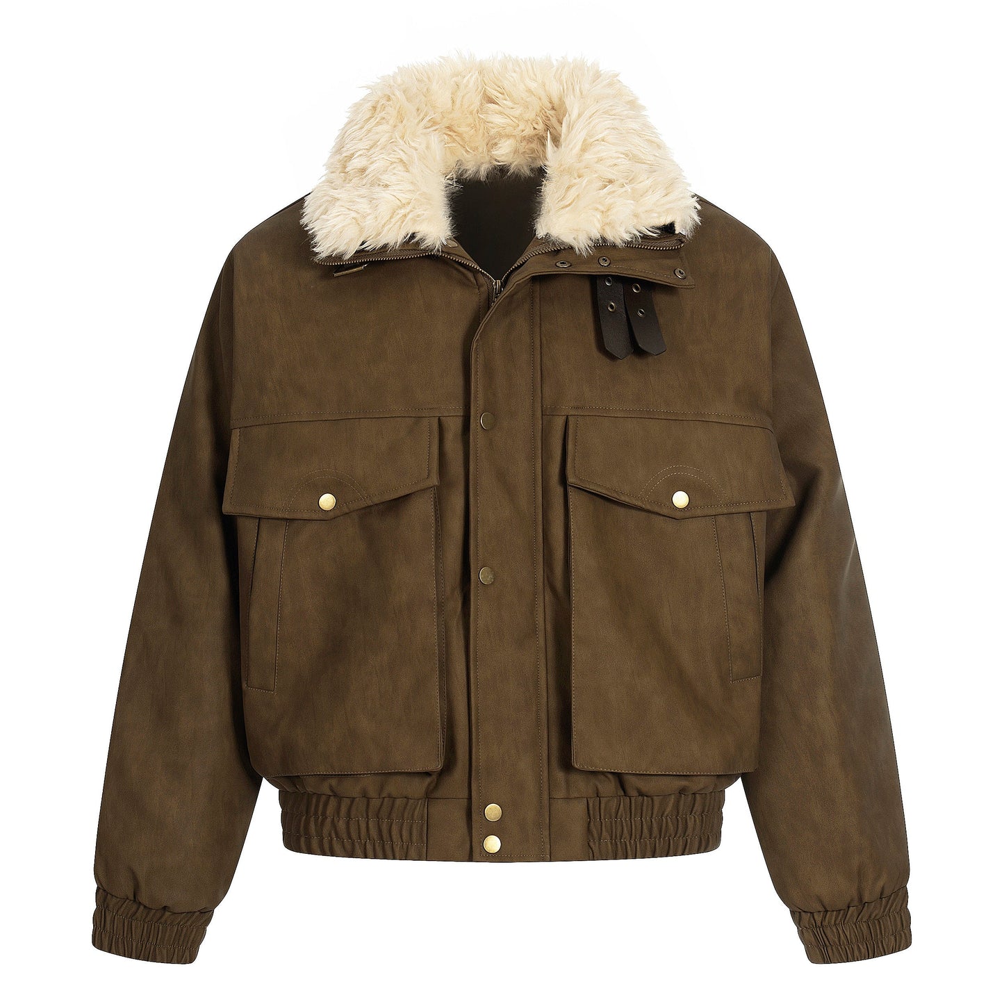 Vintage Pocket | Padded Suede Jacket
