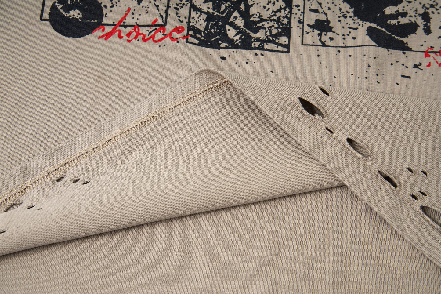 Retro Camouflage Patchwork | Ripped Sweatshirt
