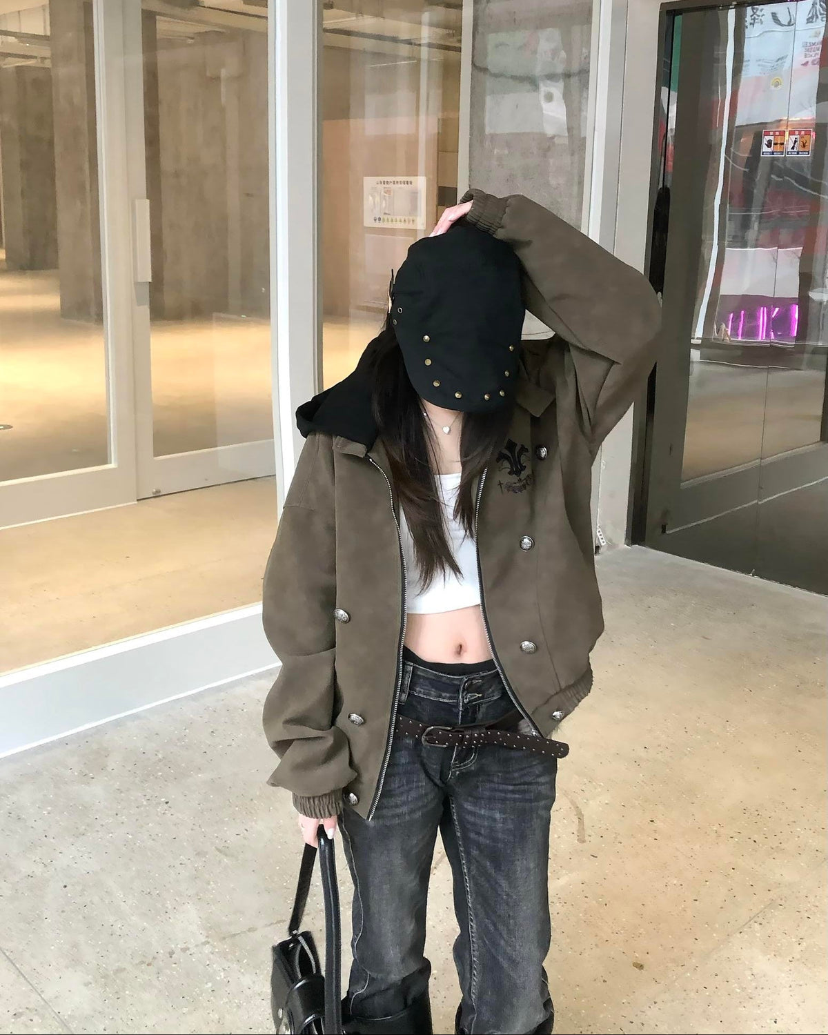 Ironcrest Hooded Leather Jacket