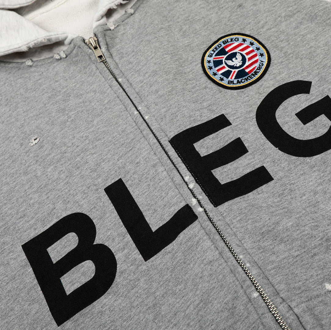 Bleg Varsity Patch Zip Hoodie